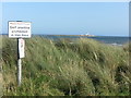 Sign near Paddlers Park, Amble