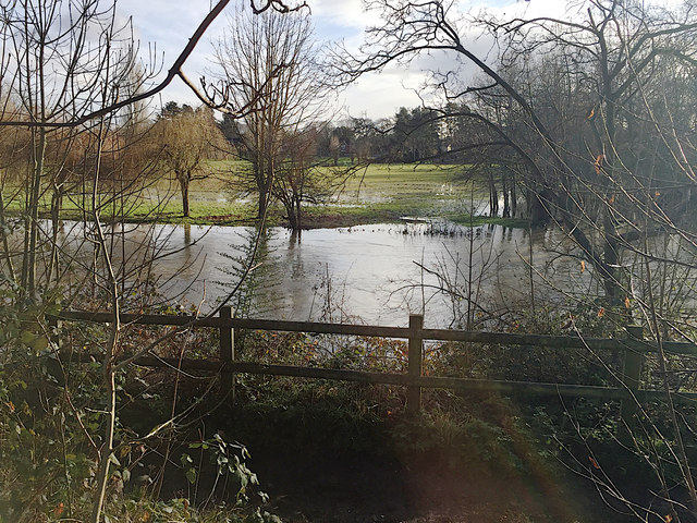 Standing water in the floodmeadow, Myton, Warwick