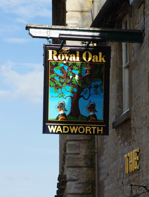 The Royal Oak (2) - sign, 26 Witney Street, Burford, Oxon