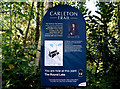 Carleton Trail information board, pictured at Round Lake