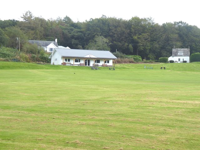 Cricket field and pavilion in Cally Park