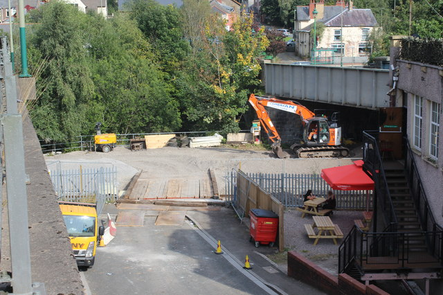 Construction Site Access For Railway © M J Roscoe Cc-by-sa 2.0 