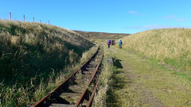 Disused mineral rail track towards Leadhills station