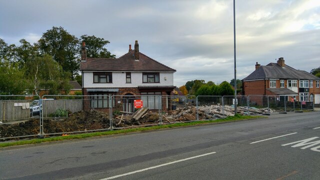 Remains of the former fuel station and garage, Tamworth Road, Ashby-de-la-Zouch