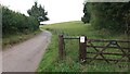 Bridleway and drive up to Tring Grange Farm