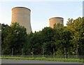 Ratcliffe Power Station cooling towers behind the trees