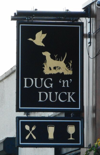 Sign for the Dug 'n' Duck