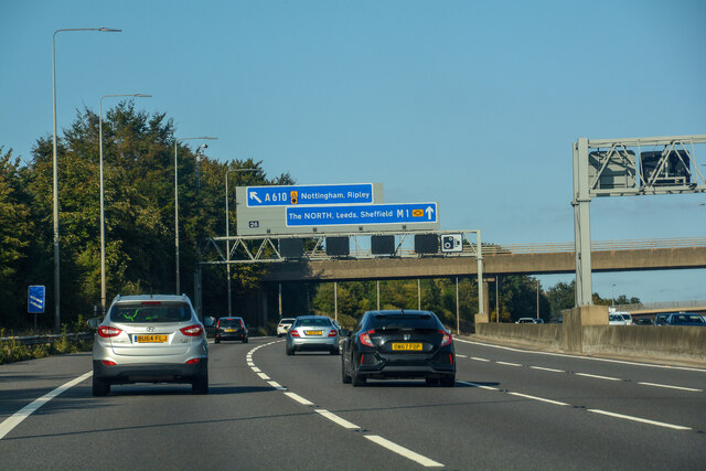 Strelley : M1 Motorway © Lewis Clarke :: Geograph Britain and Ireland