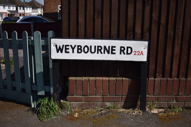 Road sign styles 7 Weybourne Road - Kingstanding, North Birmingham