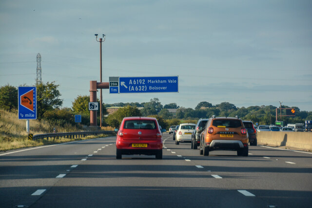 Sutton Cum Duckmanton : M1 Motorway © Lewis Clarke cc-by-sa/2.0 ...