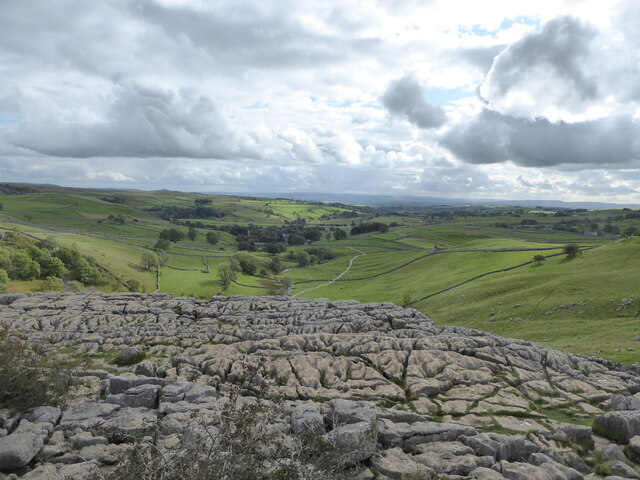 Limestone pavement at the top of Malham Cove