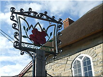 ST4326 : Rose and Crown sign by Neil Owen