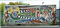 TQ3283 : Islington : mosaic panel, Packington Street by Jim Osley