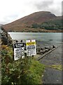 NG7921 : Signs at the top of the slipway by jeff collins
