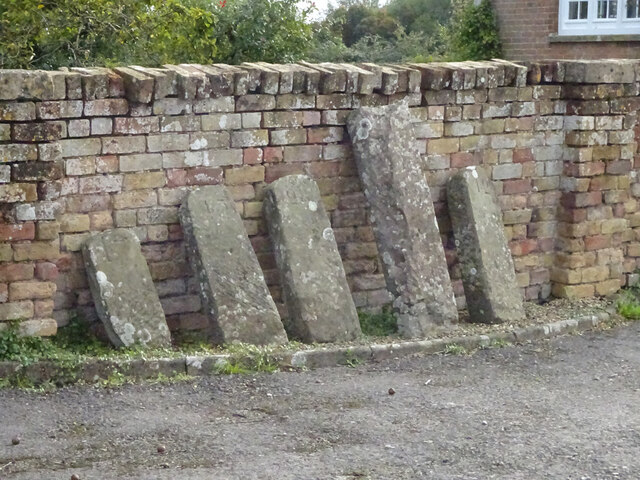 Boundary stones in farmyard