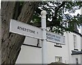 Signpost at junction of Myrtle Lane and Ratcliffe Road