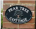 Pear Tree Cottage sign