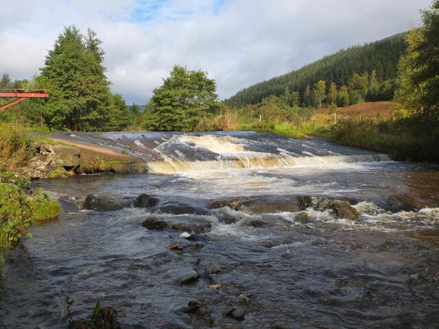 Weir on the Leithen Water