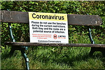 TQ5739 : Coronavirus notice, Tunbridge Wells Common by N Chadwick