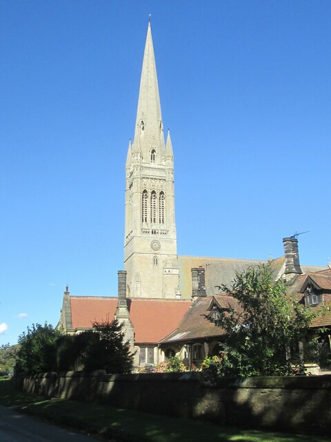 St  Mary's  Parish  Church  with  Almshouses  in  foreground