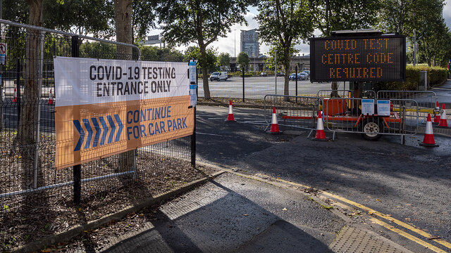 Covid-19 testing centre, Belfast