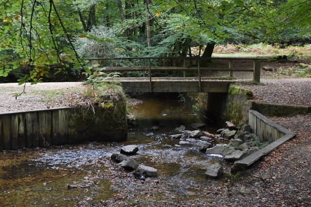 Bridge carrying forest track over Highland Water
