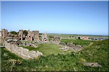 NU1241 : Ruins of Lindisfarne Priory by Peter Jeffery