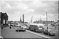 SJ3288 : Queueing for the Mersey Tunnel, King's Square, Birkenhead – 1966 by Alan Murray-Rust