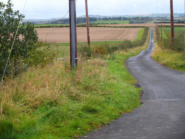 Minor road from Carham Station