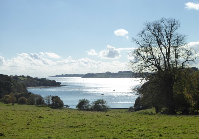 Looking down to Carrick Roads from Trelissick House