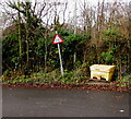 Yellow salt/grit box, Station Approach, Tondu