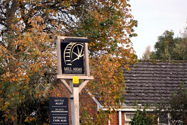 Inn sign - the Mill Arms, Dunbridge
