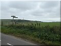 Footpath sign on Bincombe Down