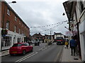 Looking along Spittal Street towards the obelisk