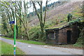 Hut by road into Sirhowy Valley Country Park