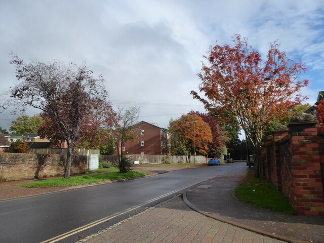 Looking from Trinity Court into Rushams Road