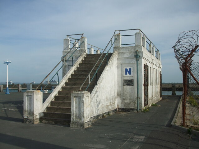 At the end of the pier