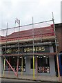 Scaffolding on a barbers in Spittal Street