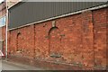 Wall of the former Louth Gas Company, in Thames Street opposite the Louth Canal 