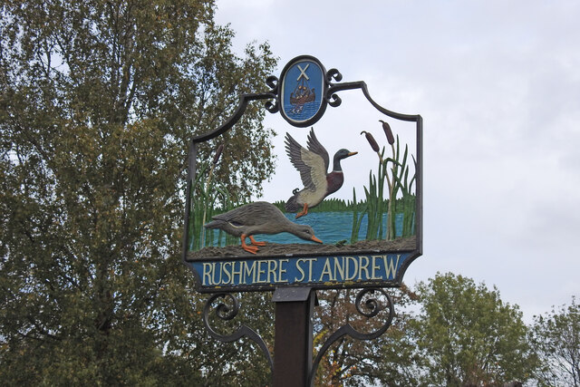 Rushmere St Andrew village sign