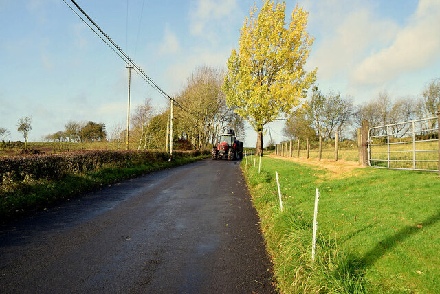 Approaching tractor on Cloghfin Road