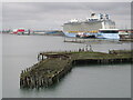 SU4110 : Disused pier, Southampton by Malc McDonald