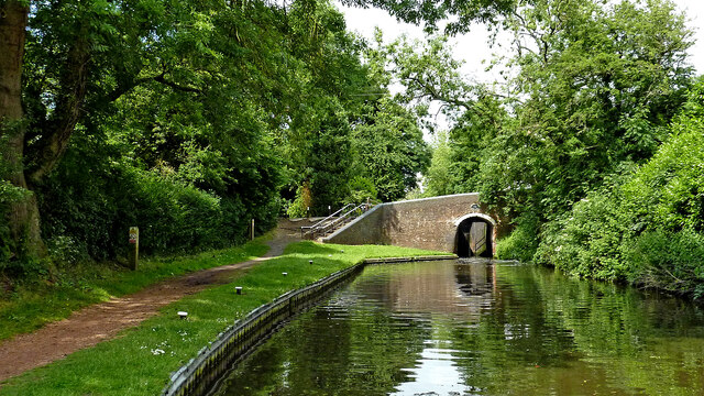 Canal approaching Whittington in Staffordshire