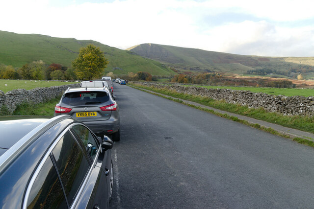 Parked cars on Old Mam Tor Road