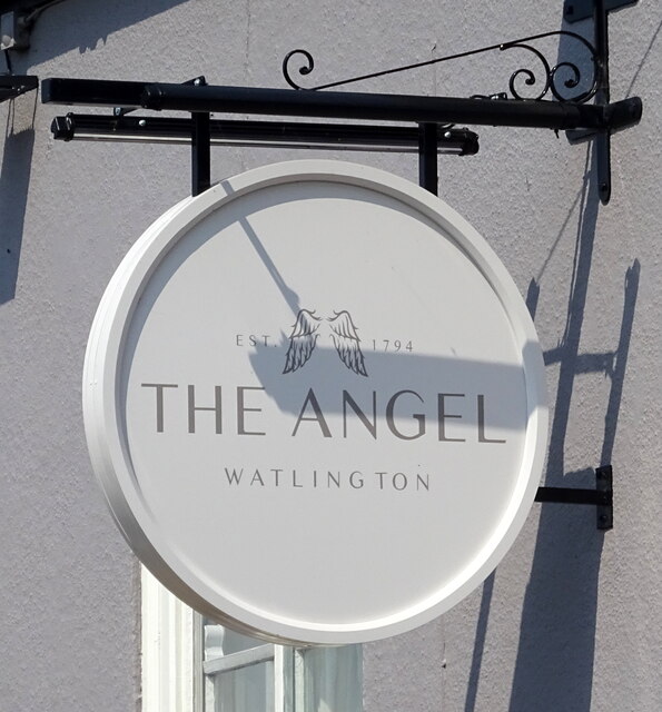 Sign for the Angel public house, Watlington