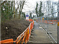 Road works at Steers Lane - Radford Road junction, 2015