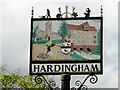 TG0403 : Hardingham village sign by Adrian S Pye
