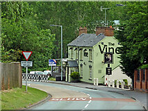 SO8483 : Dunsley Road and The Vine near Kinver, Staffordshire by Roger  D Kidd