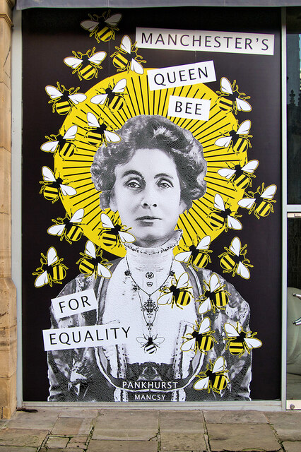 50 Windows of Creativity #21, Manchester's Queen Bee