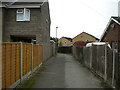 Public footpath off Holme Court Avenue, Biggleswade